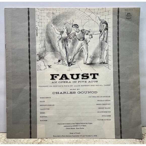 Gounod Faust 4LP Box Set Victoria De Los Angeles Angel 3622 Nicolai Gedda - Picture 3 of 9